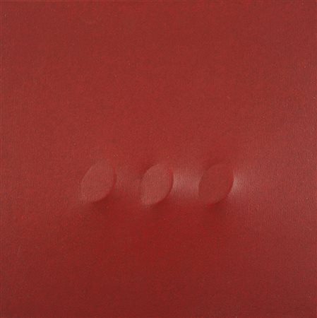 TURI SIMETI Alcamo 1929 " Tre ovali rossi " acrilico su tela anno 2016 cm...