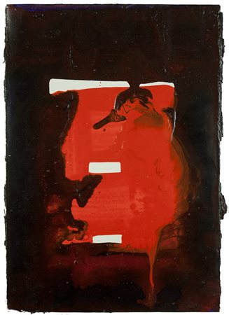 SAM FRANCIS San Mateo 1923 – 1994 pittura su carta anno 1979 cm 36x26 firmato...