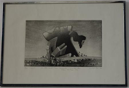 Pozzi Giancarlo (Castellanza 1938)"Il gigante" 1972, acquaforte e acquatinta...