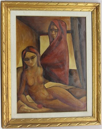 Alfonso Capocci (Roma 1911 - 1997)"Senza titolo" 1974, olio su tela (cm...