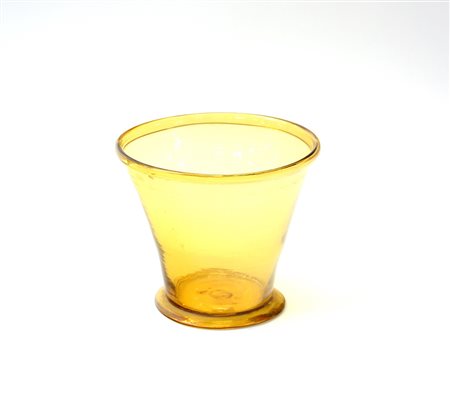 Manifattura di Murano. Vaso in vetro pagliesco. Sec XX