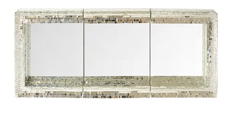 Davide Medri Specchiera con cornice rivestita in tessereine specchiate....