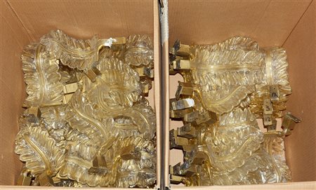 Venini (attribuito) Tre cartoni contenenti rispettivamente 17, 17 e 35 foglie...