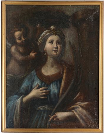 Scuola dell'Italia settentrionale del secolo XVII "Santa Barbara" (cm 80x62)...