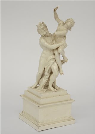 Manifattura emiliana del sec. XIX "Il ratto di Proserpina" gruppo in ceramica...