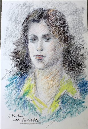 Michele Cascella (Ortona 1892 - Milano 1989)"Ritratto di Paola" pastelli...