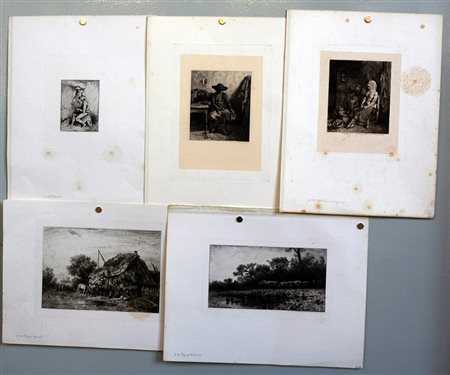 Lotto composto da 23 incisioni per lo più richiamanti il naturalismo...