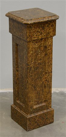 Colonna porta vaso in legno dolce dipinto ad effetto marmorizzato (cm...