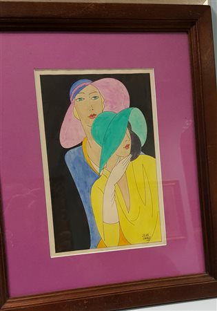 Jean Carlu, "Figure Liberty 01", tempera su cartoncino cm 29x19, firma in...