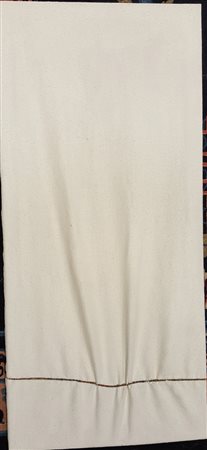 Giustino Caposciutti, "Incresparsi 2", 1996, olio su tela di juta cm 46x100,...