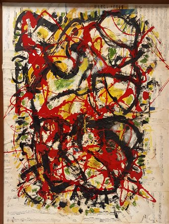 Lucio Bulgarelli, "Concerto per tromba", 2008, collage e tecnica mista su...