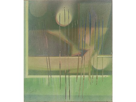 Firma illeggibile (XX secolo), Tecnica mista, Senza titolo 41x36 cm