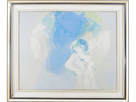 Giorgio Rinaldini (1933-2013), Olio su tela, Coriandoli 80x100 cm