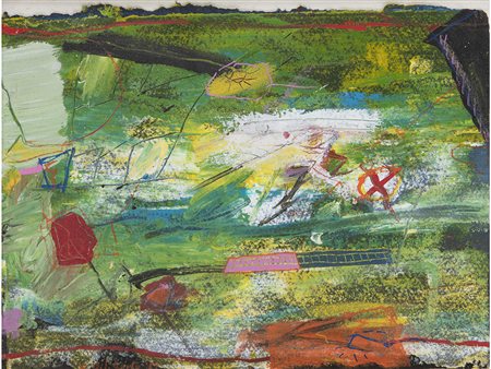 Emanuele Diliberto (1942), Tecnica mista su cartoncino, Senza titolo 30x40 cm