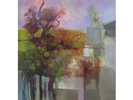 Pierluigi Testi (1932-1993), Olio su tela, Impressione 100x100 cm