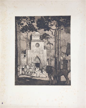 BALSAMO STELLA GUIDO (1882 - 1941) Senza titolo. . Litografia. Cm 61,00 x...