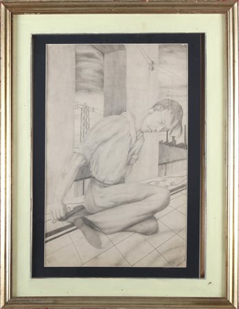 OPPI UBALDO (1889 - 1942) Senza titolo. Matita su carta. Cm 48,00 x 72,00....