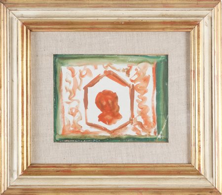 GUIDI VIRGILIO (1891 - 1994) Composizione. 1966. Olio su tela . Cm 24,00 x...