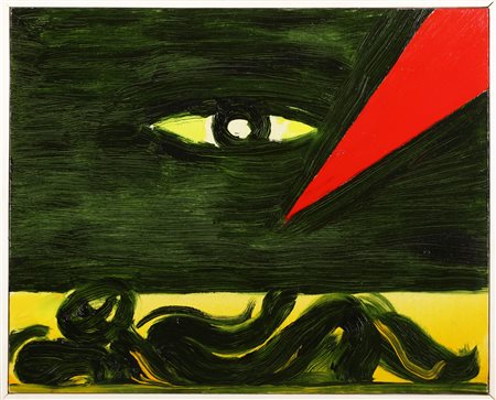 GUIDI VIRGILIO (1891 - 1994) Senza titolo. 1970. Olio su tela . Cm 50,00 x...