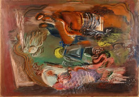 PAJETTA GUIDO PAOLO (1898 - 1987) Il ventre del mare. 1935. Olio su tela . Cm...