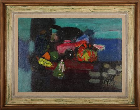 PAJETTA GUIDO PAOLO (1898 - 1987) Natura morta a chiazze. 1973. Olio su tela...