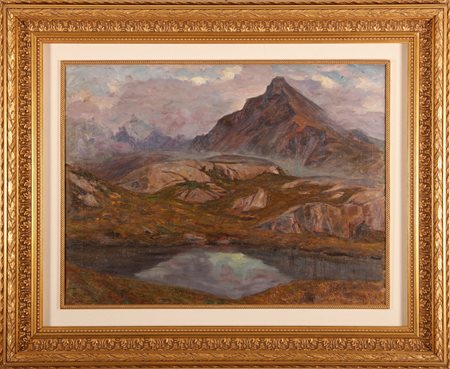 DE GRADA RAFFAELE (1885 - 1957) Senza titolo. 1907. Olio su tela . Cm 80,00 x...