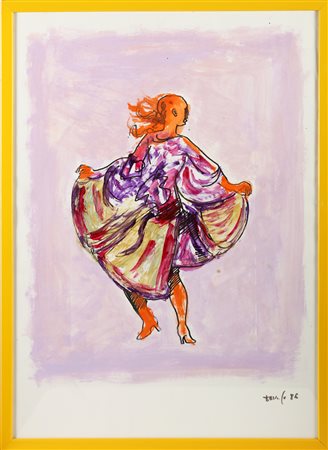 FO DARIO (1926 - 2016) Le sorelle Monteros. 1985. Tecnica mista su carta. Cm...