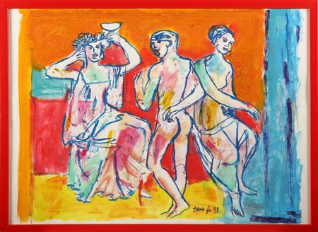 FO DARIO (1926 - 2016) Senza titolo. 1998. Tecnica mista su carta. Cm 70,00 x...