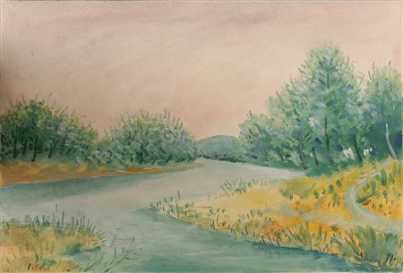 LILLONI UMBERTO (1898 - 1980) Senza titolo. 1960. Acquarello su carta. Cm...