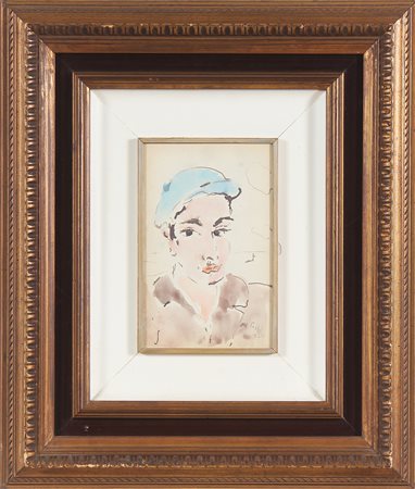 DE PISIS FILIPPO (1896 - 1956) Ragazzo. 1944. Acquerelli su carta. Cm 13,50 x...