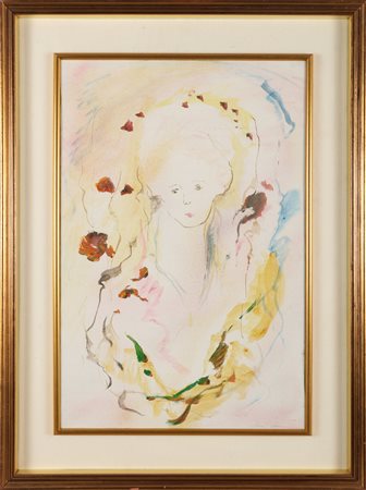 TRECCANI ERNESTO (1920 - 2009) Serena. 1991. Olio su tela . Cm 40,00 x 60,00....