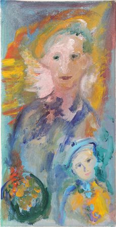 TRECCANI ERNESTO (1920 - 2009) Senza titolo. Olio su tela . Cm 30,00 x 60,00....