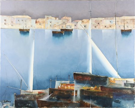 BETTARINI LIDO (n. 1927) Senza titolo. Olio su tela . Cm 100,00 x 80,00....