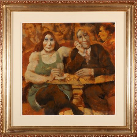 SQUILLANTINI REMO (1920 - 1996) Senza titolo. Olio su tavola. Cm 60,00 x...