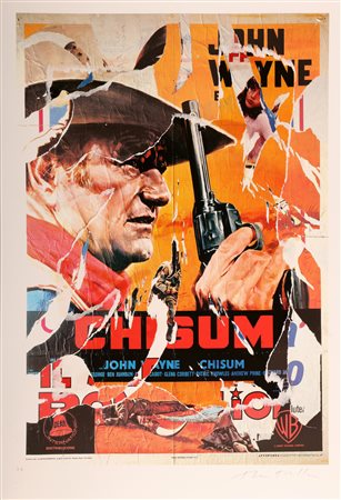 ROTELLA MIMMO (1918 - 2006) Chisum. Litodecollage. Cm 70,00 x 100,00. P.a....