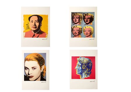 WARHOL ANDY (1928 - 1987) Lotto composto da n. 4 fogli. Litografia. Cm 37,00...