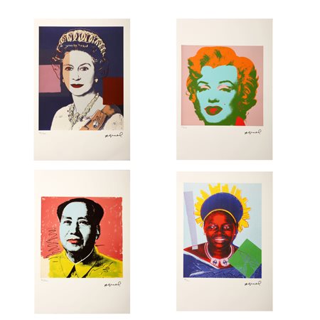 WARHOL ANDY (1928 - 1987) Lotto composto da n. 4 fogli. Litografia. Cm 37,00...
