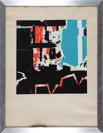 ROTELLA MIMMO (1918 - 2006) Senza titolo. Litodecollage. Cm 50,00 x 65,00....