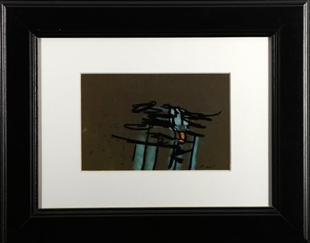 SCHIFANO MARIO (1934 - 1998) Senza titolo. Fotografia ritoccata a mano. Cm...