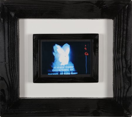 SCHIFANO MARIO (1934 - 1998) Senza titolo. Fotografia ritoccata a mano. Cm...