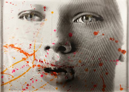 DELASCO PIETRO Senza titolo. 2016. Tecnica mista su fotografia. Cm 100,00 x...