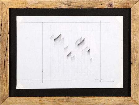 FINZI ENNIO (n. 1931) Senza titolo. 1974. Matita su carta. Cm 28,00 x 22,00....