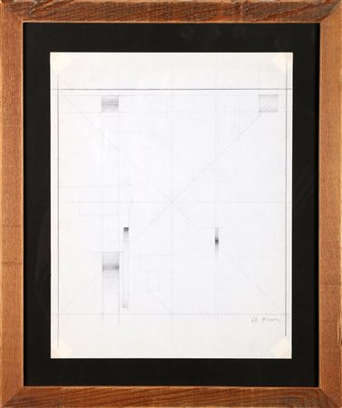 FINZI ENNIO (n. 1931) Senza titolo. 1968. Matita su carta. Cm 22,00 x 28,00....