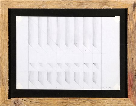 FINZI ENNIO (n. 1931) Senza titolo. 1977. Matita su carta. Cm 28,00 x 22,00....