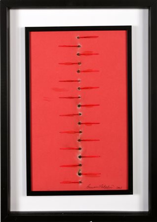 AUBERTIN BERNARD (1934 - 2015) Dessin de Feu. 2003. Fiammiferi bruciati su...