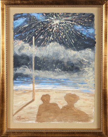 TALANI GIAMPAOLO (n. 1955) Notte di Ferragosto. 2014. Tecnica mista su...