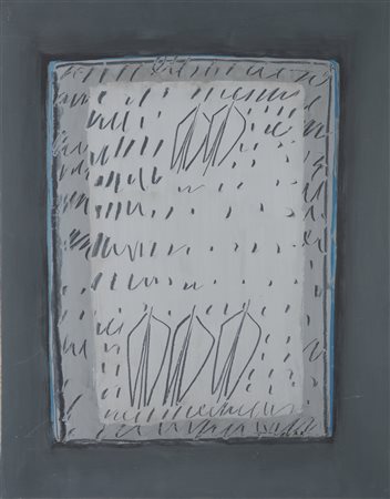 FERRARI AGOSTINO (n. 1938) Senza titolo. 1964. Tecnica mista su carta su...