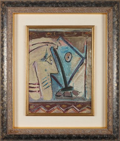 MAGGIONI PIERO (1931 - 1995) Primitivo. Tecnica mista su tavola. Cm 30,00 x...