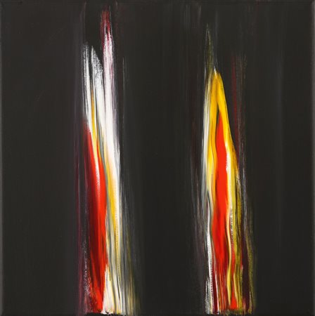 FINZI ENNIO (n. 1931) Il verso del colore. 2012. Acrilico su tela. Cm 30,00 x...