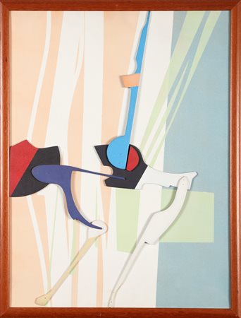 FRANCESCHINI EDOARDO (1928 - 2006) Senza titolo. 1971. Tecnica mista su tela....